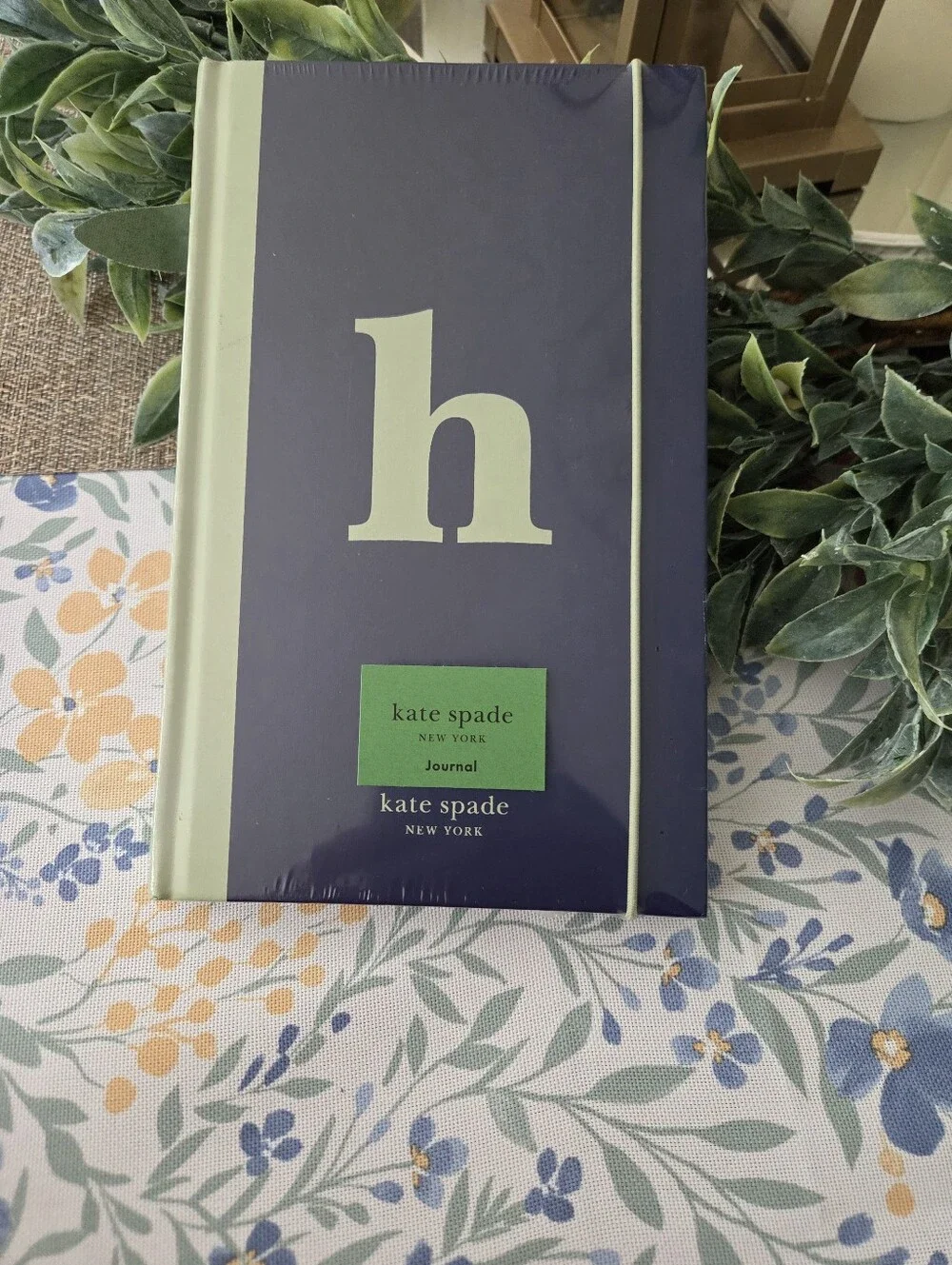 kate spade Navy and Mint Hardcover Initial 